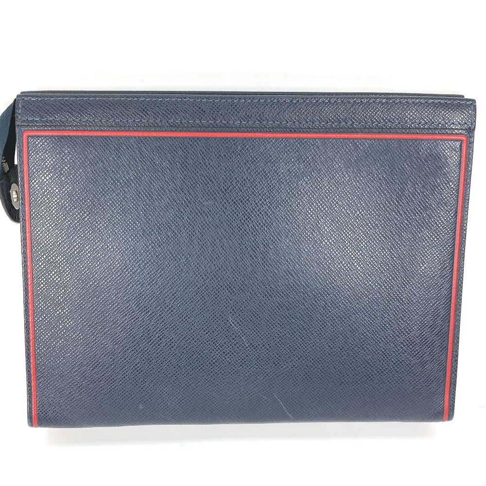 LOUIS VUITTON M63394 タイガ ポシェット ヴォワヤージュ カバン ポーチ バイカラー セカンドバッグ タイガレザー メンズ ブルーマリーヌ ネイビー
