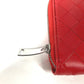BOTTEGA VENETA 593217 ロングウォレット イントレチャート ラウンドファスナー 長財布 レザー レディース レッド