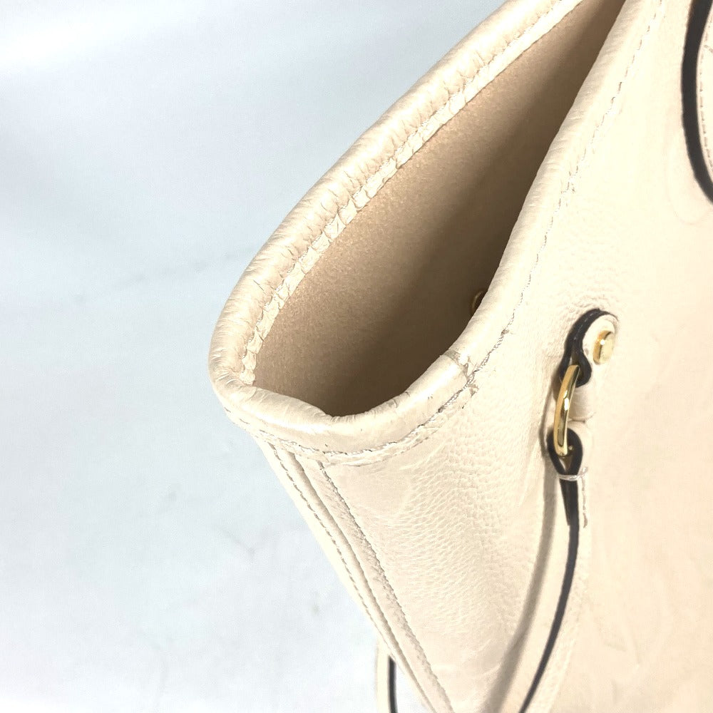 LOUIS VUITTON M46676 モノグラムアンプラント ネヴァーフル MM ショルダーバッグ カバン 肩掛け トートバッグ モノグラムアンプラントレザー レディース クレーム ベージュ