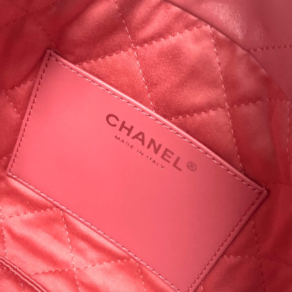 CHANEL AS3980 チェーン シャネル22 ミニハンドバッグ 2WAY チェーン 斜め掛け ショルダーバッグ カーフスキン レディース ピンク