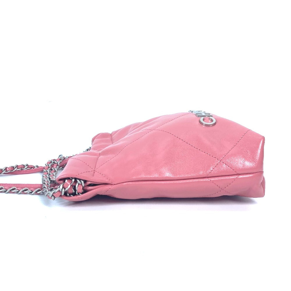 CHANEL AS3980 チェーン シャネル22 ミニハンドバッグ 2WAY チェーン 斜め掛け ショルダーバッグ カーフスキン レディース ピンク