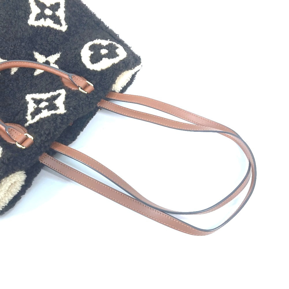 LOUIS VUITTON M55420 モノグラム・テディ オンザゴー GM トートバッグ 2WAYバッグ カバン ファー ショルダーバッグ レザー レディース ブラウン