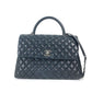 CHANEL A92991 トップハンドル チェーン CC ココマーク キルティング マトラッセ 2WAY ショルダーバッグ 斜め掛け カバン ハンドバッグ キャビアスキン レディース ブラック