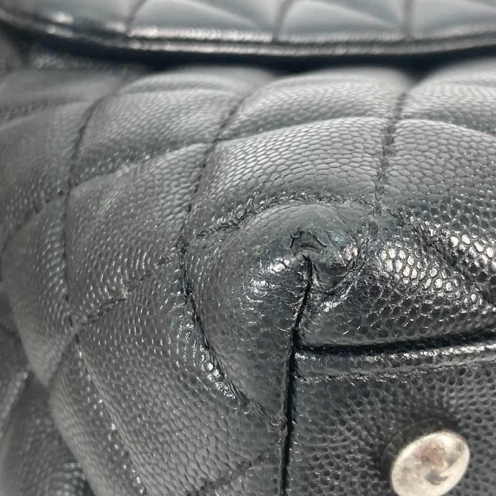 CHANEL A92991 トップハンドル チェーン CC ココマーク キルティング マトラッセ 2WAY ショルダーバッグ 斜め掛け カバン ハンドバッグ キャビアスキン レディース ブラック