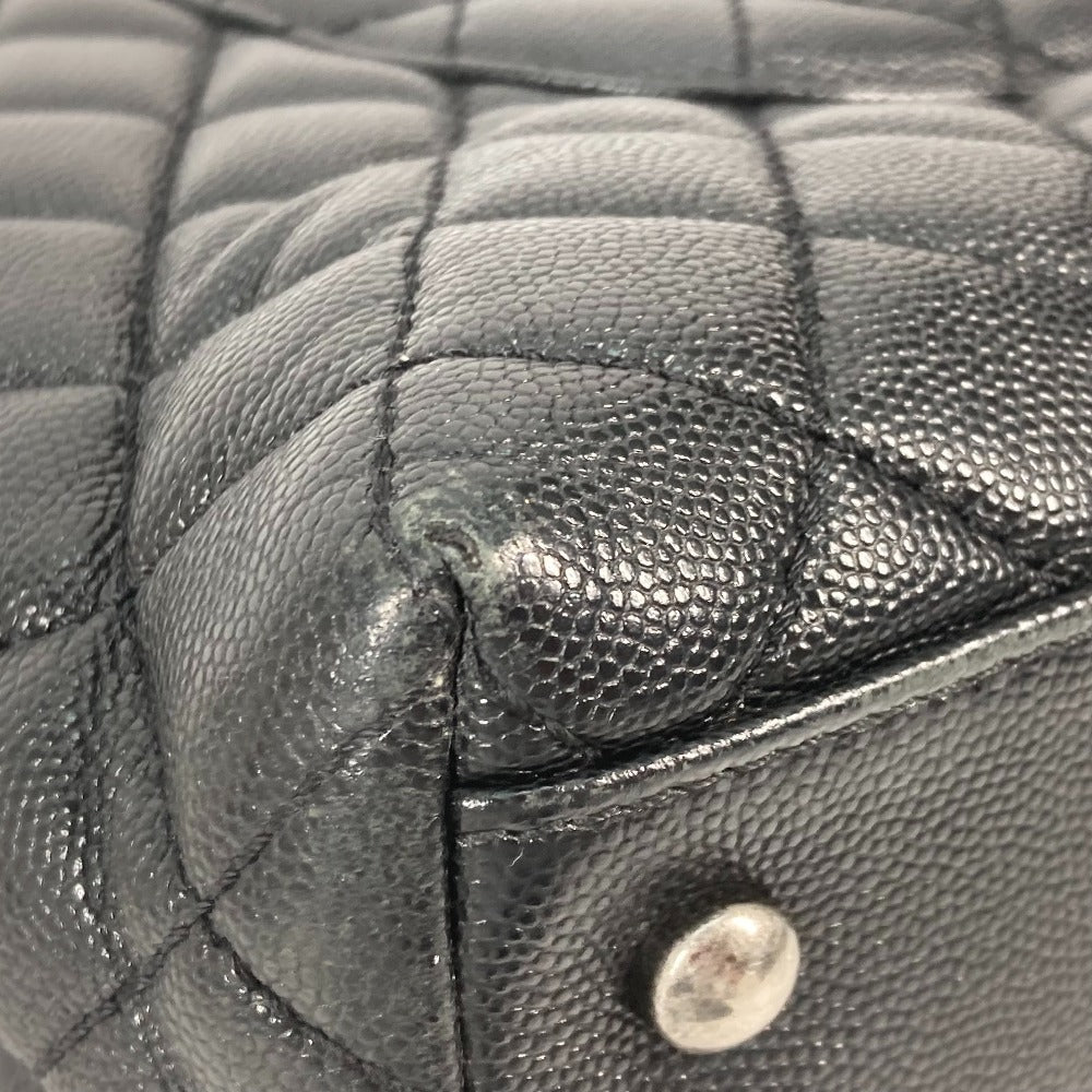 CHANEL A92991 トップハンドル チェーン CC ココマーク キルティング マトラッセ 2WAY ショルダーバッグ 斜め掛け カバン ハンドバッグ キャビアスキン レディース ブラック