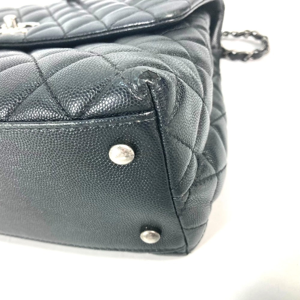 CHANEL A92991 トップハンドル チェーン CC ココマーク キルティング マトラッセ 2WAY ショルダーバッグ 斜め掛け カバン ハンドバッグ キャビアスキン レディース ブラック