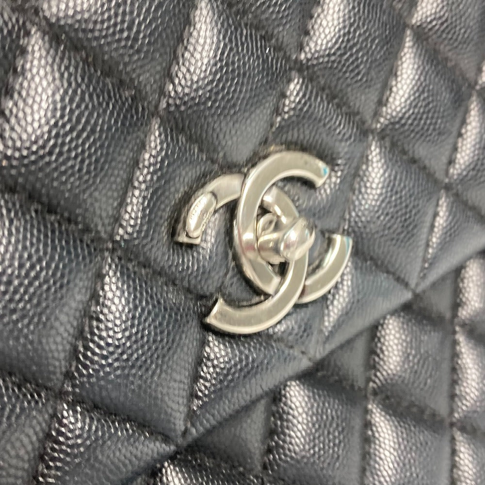 CHANEL A92991 トップハンドル チェーン CC ココマーク キルティング マトラッセ 2WAY ショルダーバッグ 斜め掛け カバン ハンドバッグ キャビアスキン レディース ブラック