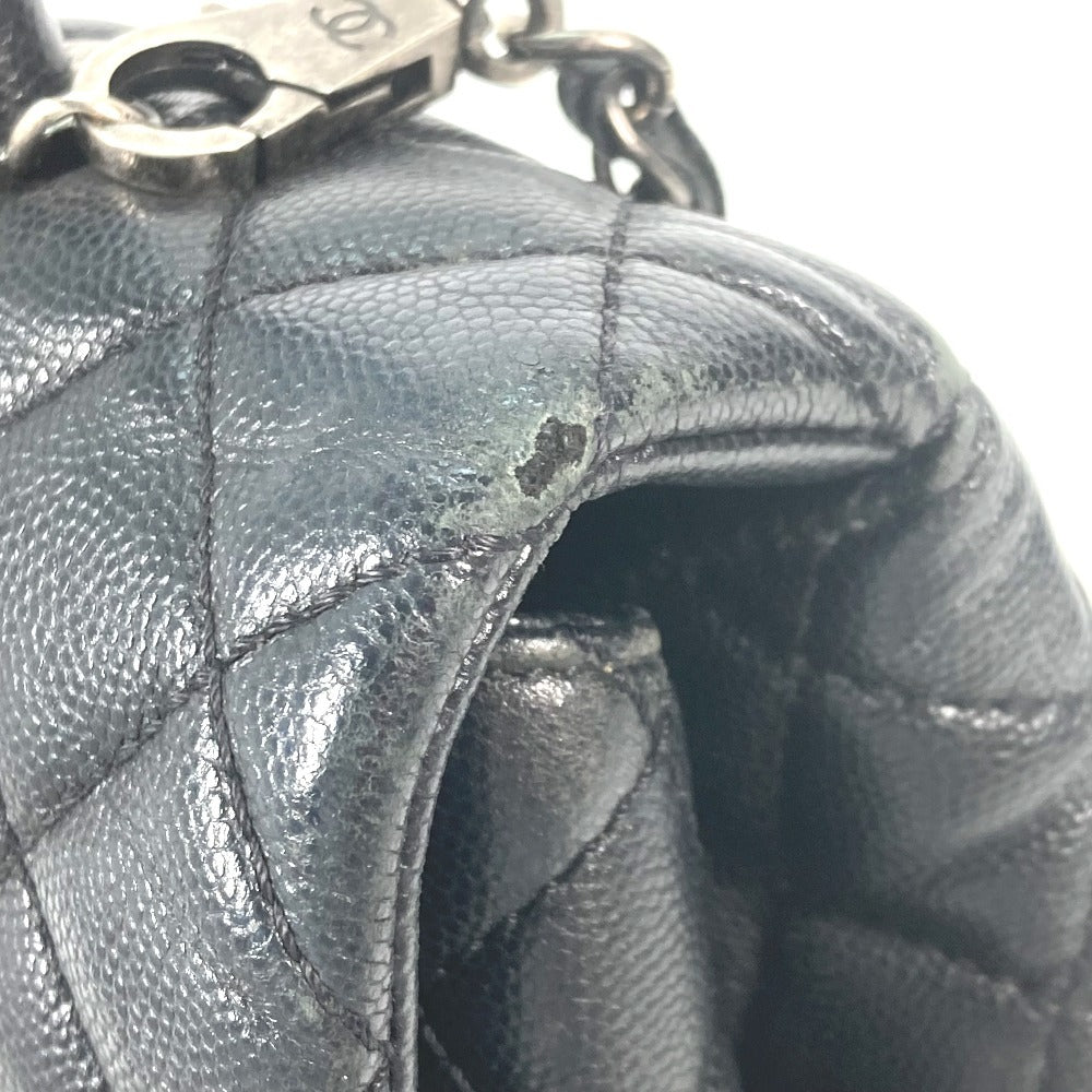 CHANEL A92991 トップハンドル チェーン CC ココマーク キルティング マトラッセ 2WAY ショルダーバッグ 斜め掛け カバン ハンドバッグ キャビアスキン レディース ブラック