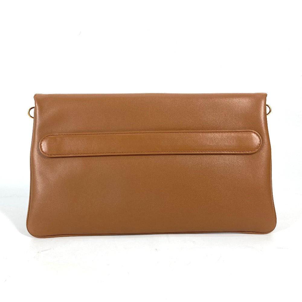 Dior M8641UBBU クラッチバッグ CD DIORDOUBLE ミディアムバッグ 3WAY チェーンショルダーバッグ ハンドバッグ レザー レディース ブラウン