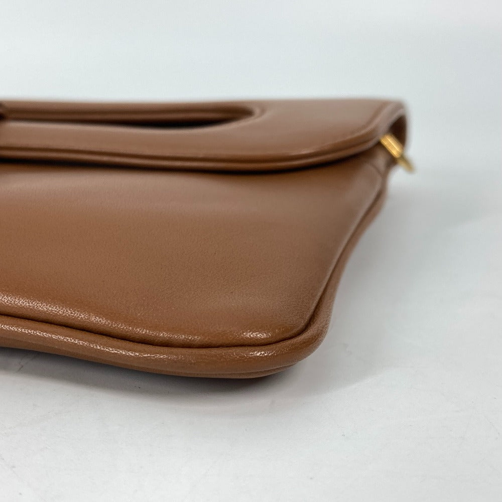 Dior M8641UBBU クラッチバッグ CD DIORDOUBLE ミディアムバッグ 3WAY チェーンショルダーバッグ ハンドバッグ レザー レディース ブラウン