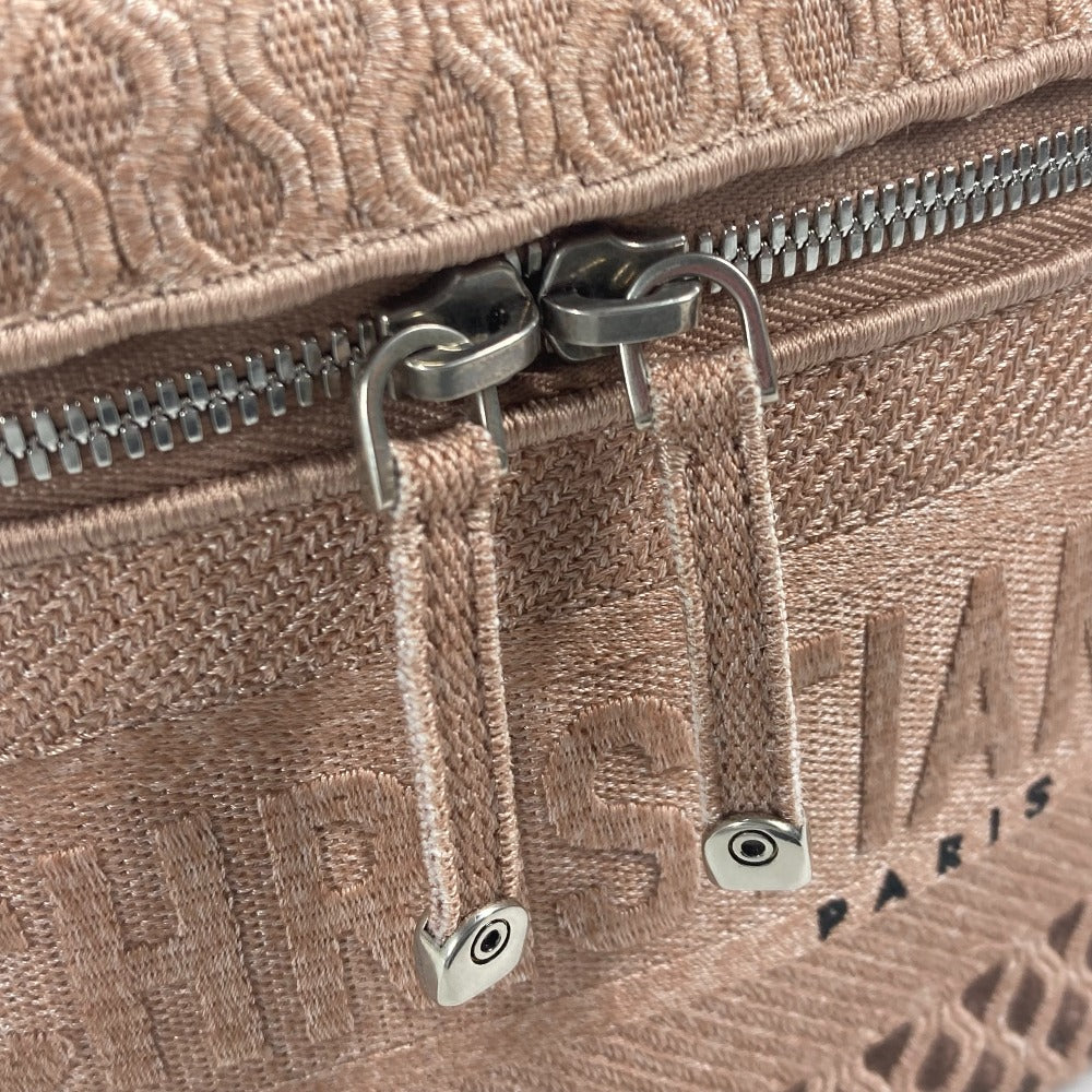 Christian Dior ロゴ メッシュ バニティバッグ カバン ハンドバッグ キャンバス レディース ピンク