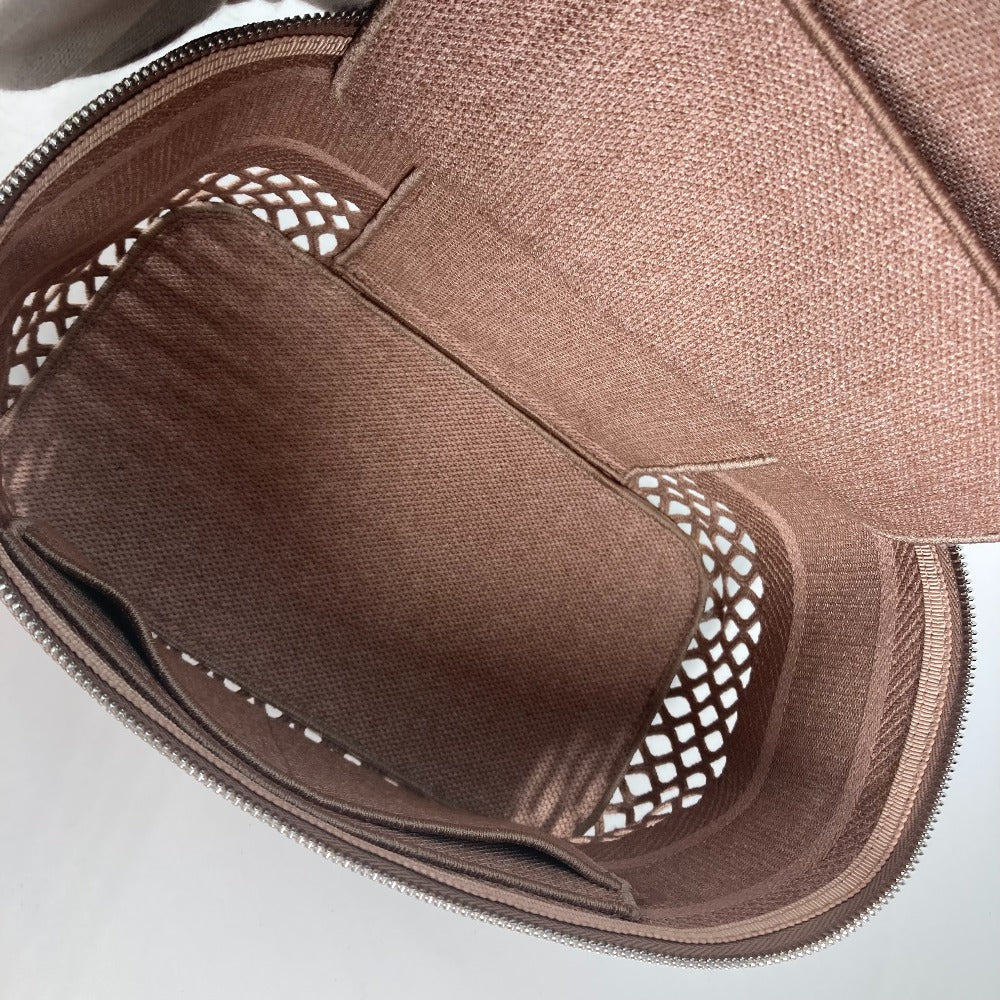 Christian Dior ロゴ メッシュ バニティバッグ カバン ハンドバッグ キャンバス レディース ピンク