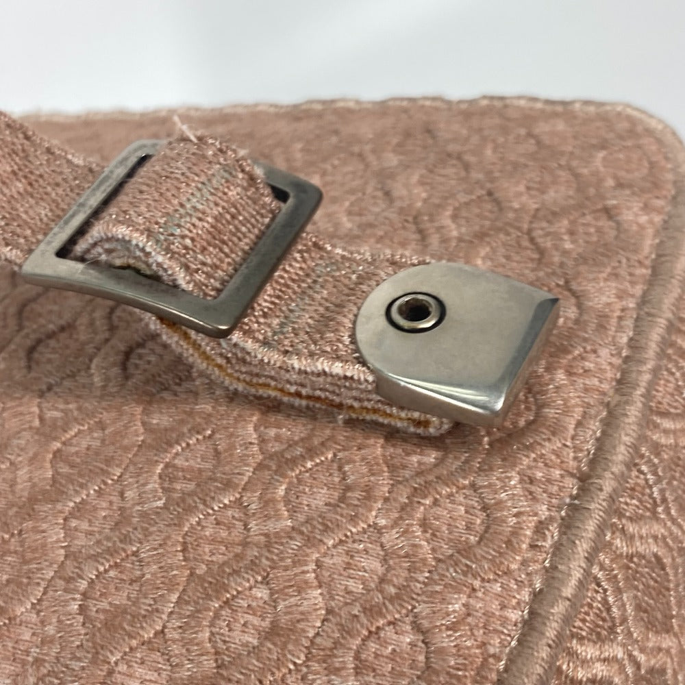 Christian Dior ロゴ メッシュ バニティバッグ カバン ハンドバッグ キャンバス レディース ピンク
