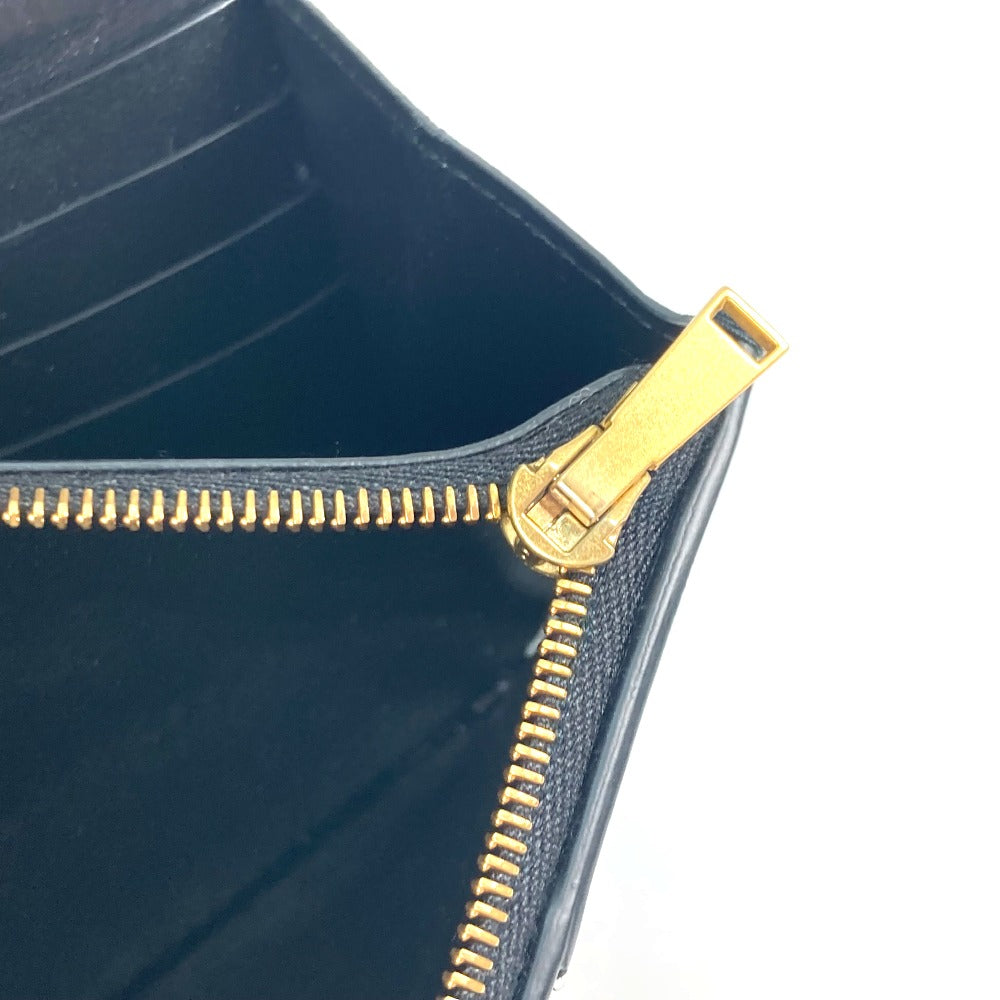 BOTTEGA VENETA 651387 ロングウォレット マキシイントレチャート フラップ 長財布 レザー レディース ブラック