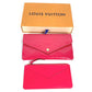 LOUIS VUITTON M61689 Monogram Vernis Portefeuille Jeanne Flap Long Wallet with Coin and Card Case, Monogram Vernis, Women's, Hot Pink