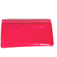 LOUIS VUITTON M61689 Monogram Vernis Portefeuille Jeanne Flap Long Wallet with Coin and Card Case, Monogram Vernis, Women's, Hot Pink