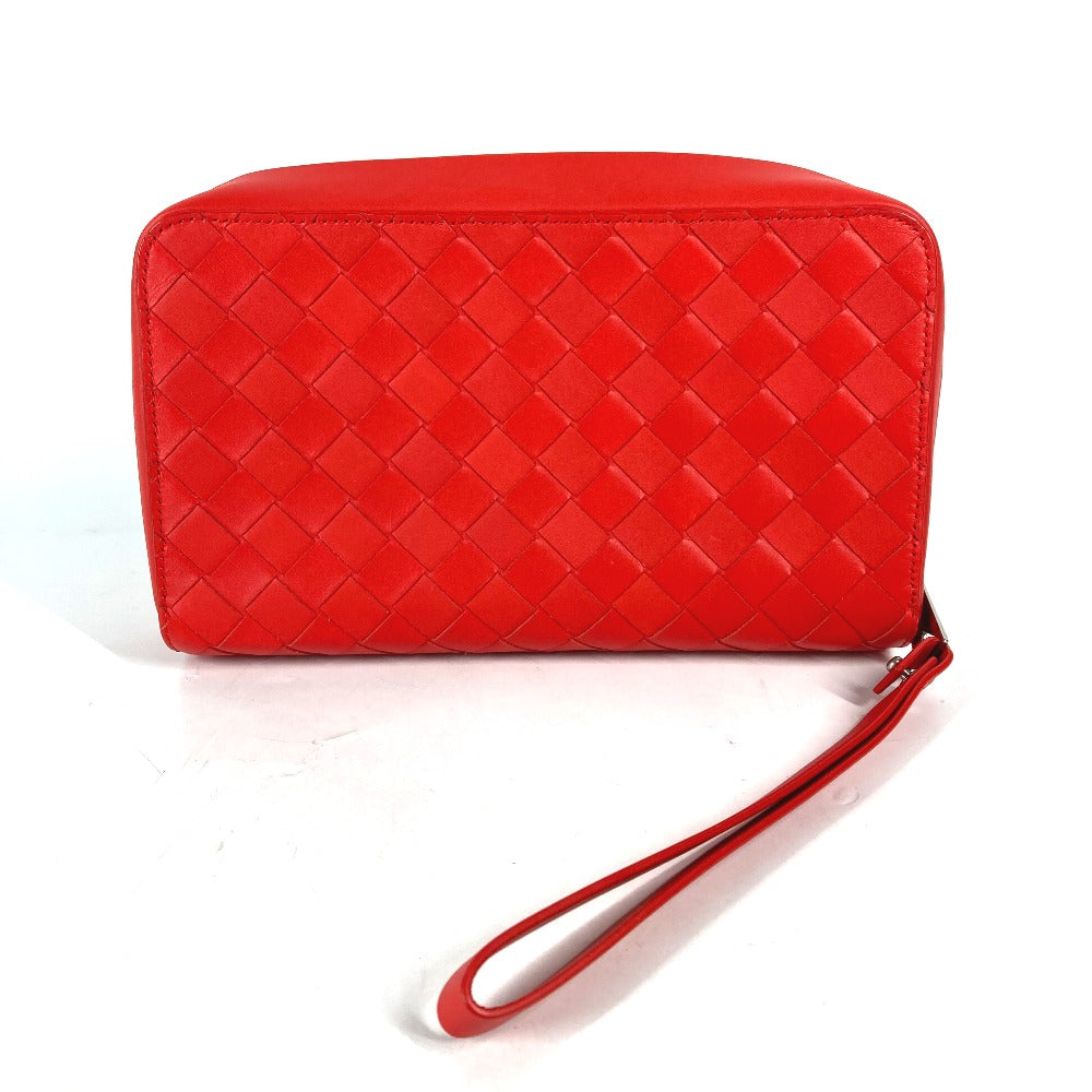 BOTTEGA VENETA 650524 カバン イントレチャート セカンドバッグ ストラップ付 クラッチバッグ レザー メンズ トマト レッド