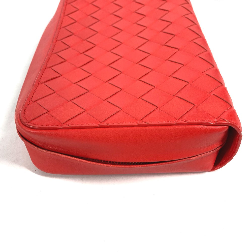 BOTTEGA VENETA 650524 カバン イントレチャート セカンドバッグ ストラップ付 クラッチバッグ レザー メンズ トマト レッド