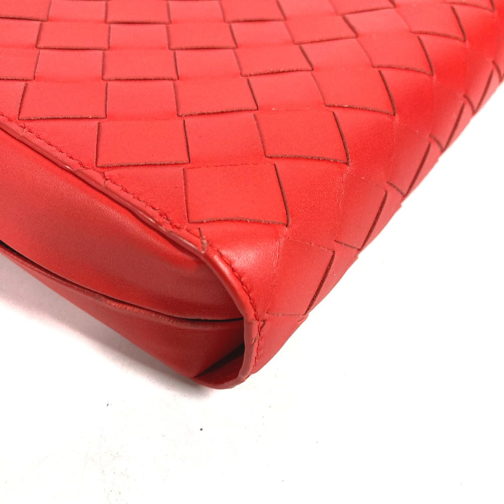 BOTTEGA VENETA 650524 カバン イントレチャート セカンドバッグ ストラップ付 クラッチバッグ レザー メンズ トマト レッド