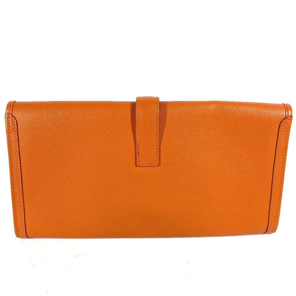 HERMES カバン Hロゴ ジジェ エラン 29 セカンドバッグ クラッチバッグ エプソン レディース オレンジ