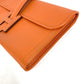 HERMES カバン Hロゴ ジジェ エラン 29 セカンドバッグ クラッチバッグ エプソン レディース オレンジ
