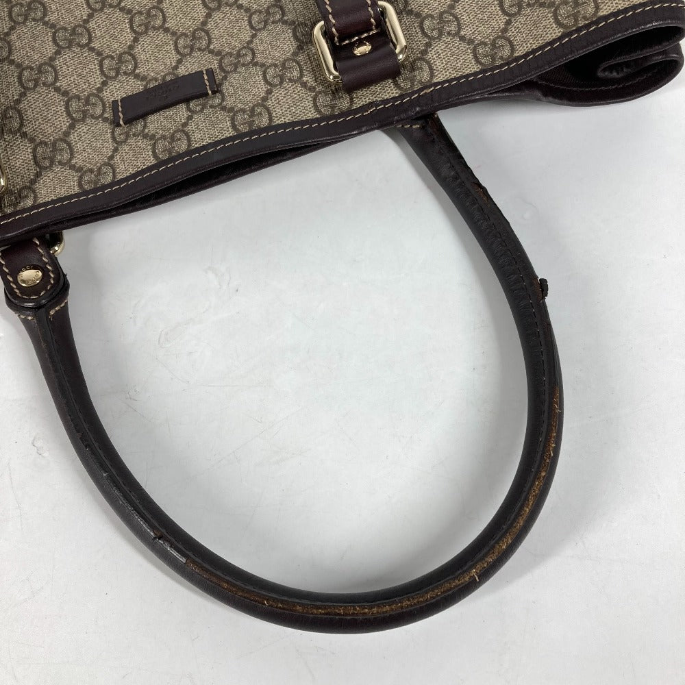 GUCCI 228668 GG Plus Vertical Tote Bag Shoulder Bag PVC/Leather Men's Beige