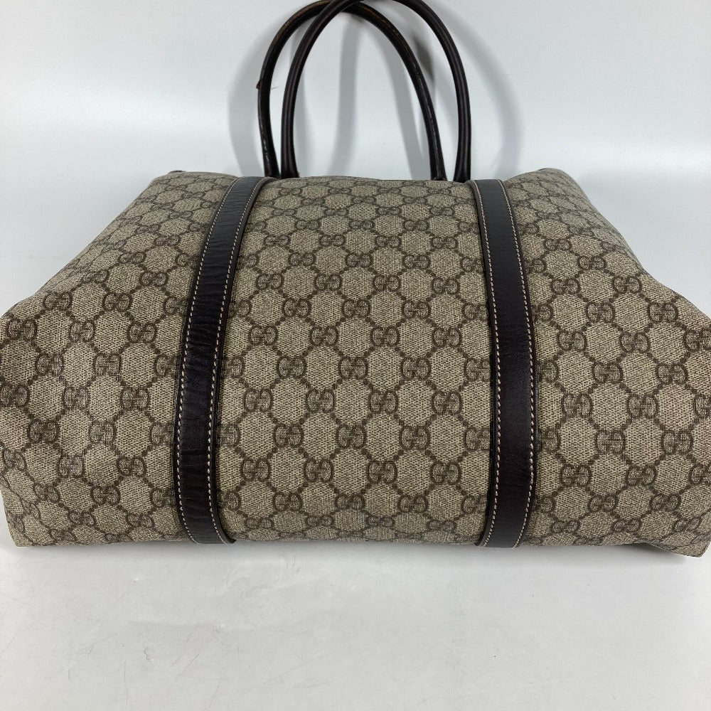 GUCCI 228668 GG Plus Vertical Tote Bag Shoulder Bag PVC/Leather Men's Beige