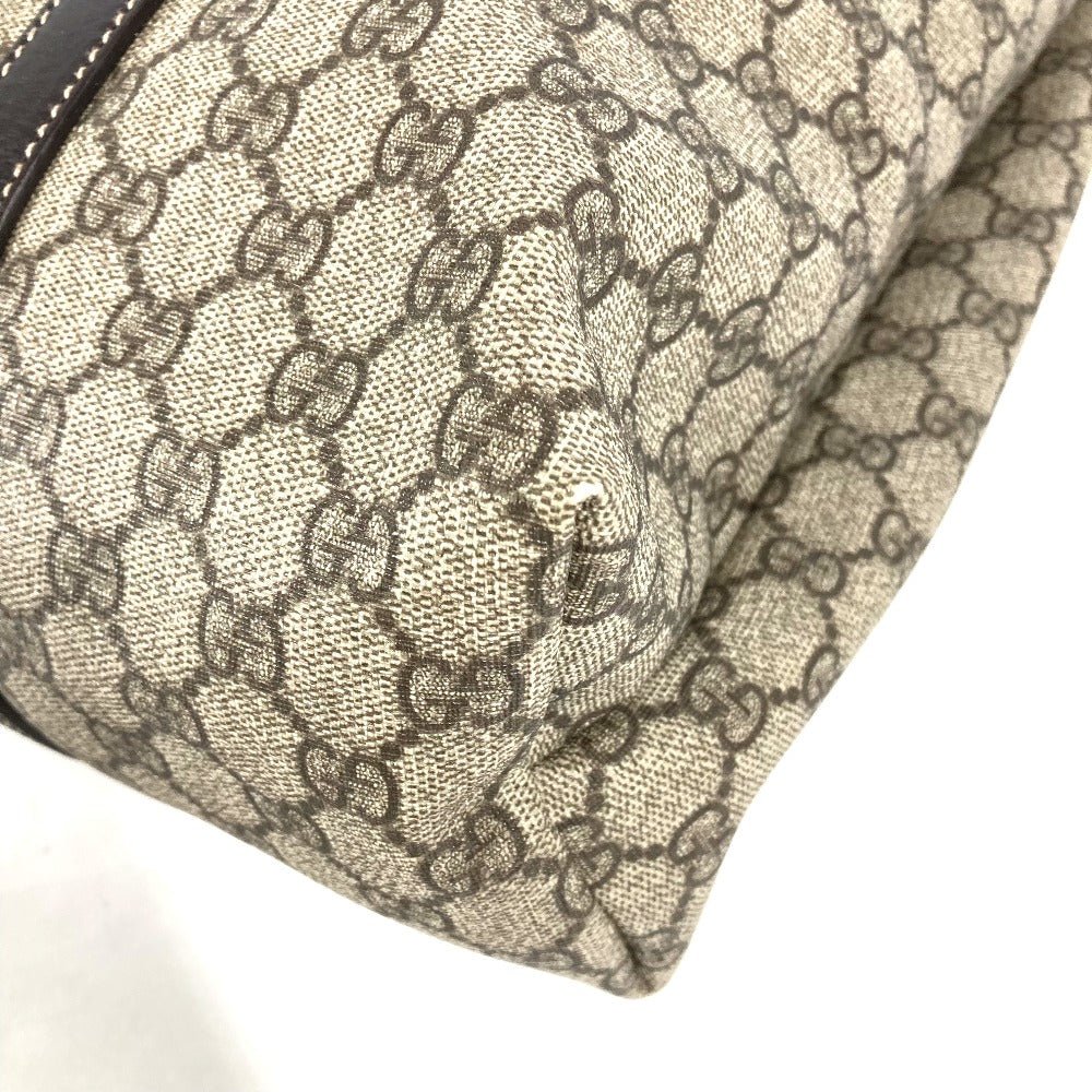 GUCCI 228668 GG Plus Vertical Tote Bag Shoulder Bag PVC/Leather Men's Beige