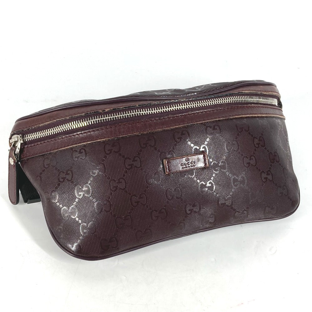 GUCCI 233269 カバン GGインプリメ ショルダーバッグ クロス ベルトバッグ ボディバッグ PVC/レザー メンズ パープル系