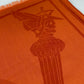 HERMES 馬柄 シュバル 大判 ショール マフラー フリンジ ストール ウール レディース オレンジ