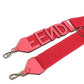 FENDI ストラップユー メッシュ ロゴ ショルダーストラップ レザー/キャンバス レディース ピンク