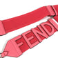 FENDI ストラップユー メッシュ ロゴ ショルダーストラップ レザー/キャンバス レディース ピンク