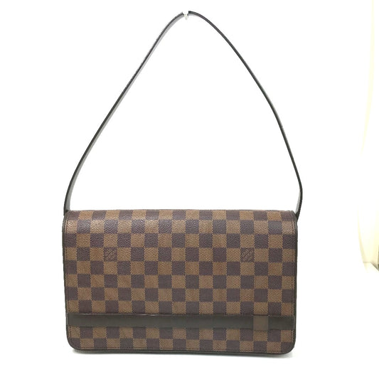 LOUIS VUITTON N51160 ダミエ トライベッカ・ロン ショートストラップ 肩掛け ショルダーバッグ ダミエキャンバス レディース エベヌ ブラウン