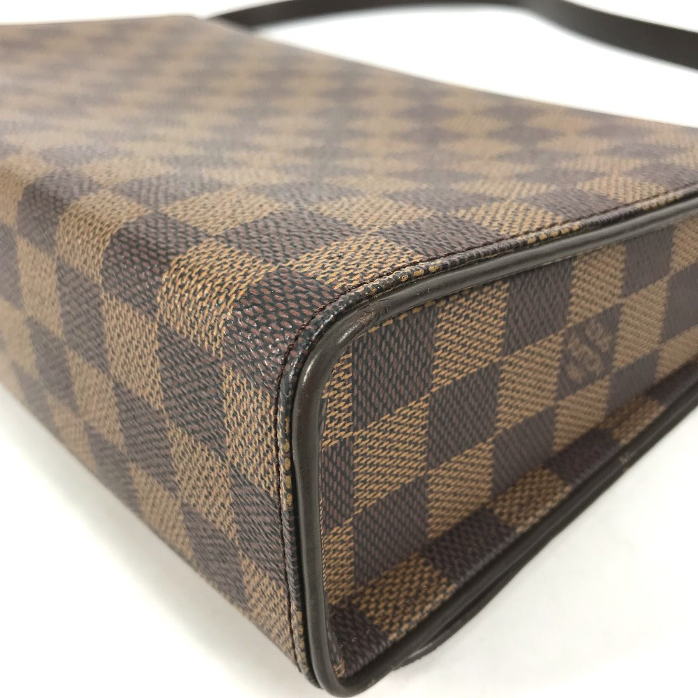 LOUIS VUITTON N51160 ダミエ トライベッカ・ロン ショートストラップ 肩掛け ショルダーバッグ ダミエキャンバス レディース エベヌ ブラウン