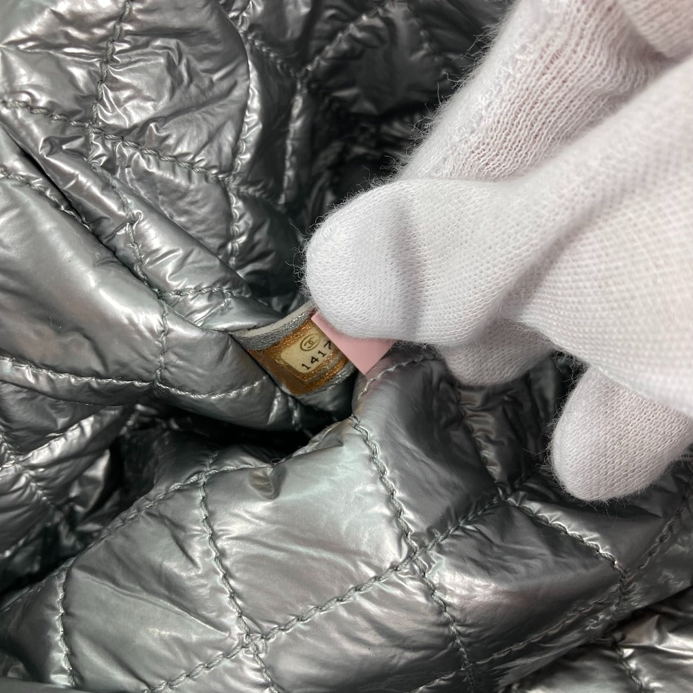 CHANEL チェック CC ココマーク カバン 肩掛け ハンドバッグ ショルダーバッグ キャンバス レディース ホワイト
