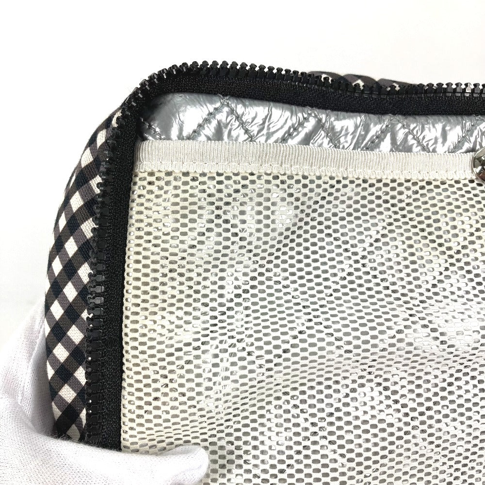 CHANEL チェック CC ココマーク カバン 肩掛け ハンドバッグ ショルダーバッグ キャンバス レディース ホワイト