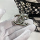 CHANEL チェック CC ココマーク カバン 肩掛け ハンドバッグ ショルダーバッグ キャンバス レディース ホワイト