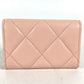 CHANEL 19ライン チェーン CC カードケース マトラッセ ココマーク 財布 小銭入れ コインケース ラムスキン レディース ピンク