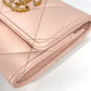 CHANEL 19ライン チェーン CC カードケース マトラッセ ココマーク 財布 小銭入れ コインケース ラムスキン レディース ピンク