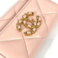 CHANEL 19ライン チェーン CC カードケース マトラッセ ココマーク 財布 小銭入れ コインケース ラムスキン レディース ピンク
