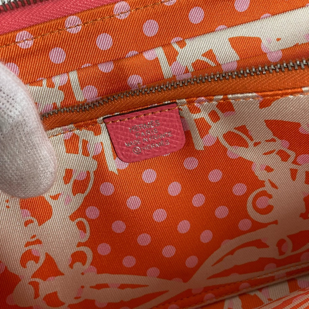HERMES ロングウォレット アザップロング シルクイン ラウンドファスナー 長財布 エプソン レディース ピンク