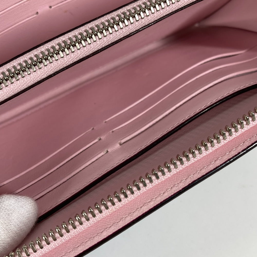 Dior ロングウォレット ビジュー ラインストーン ラウンドファスナー 長財布 レザー レディース ブルー