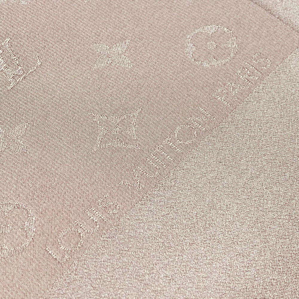 LOUIS VUITTON Monogram Silk Shawl/Scarf, Light Purple, Women's