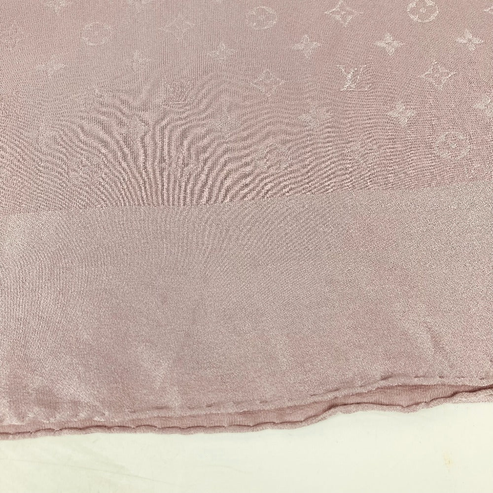 LOUIS VUITTON Monogram Silk Shawl/Scarf, Light Purple, Women's