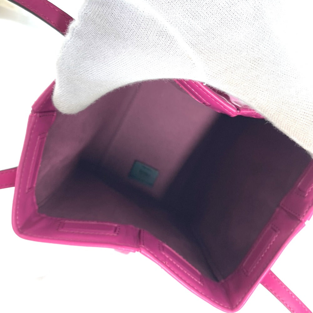 FENDI 8BS083 ORIGAMI MINI オリガミミニ スモール 肩掛け ショルダーバッグ レザー レディース パープル