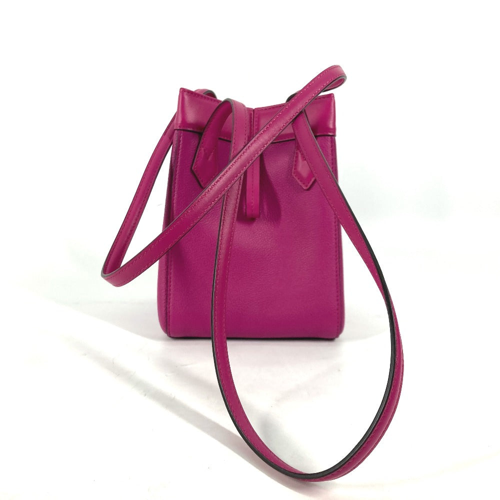 FENDI 8BS083 ORIGAMI MINI オリガミミニ スモール 肩掛け ショルダーバッグ レザー レディース パープル