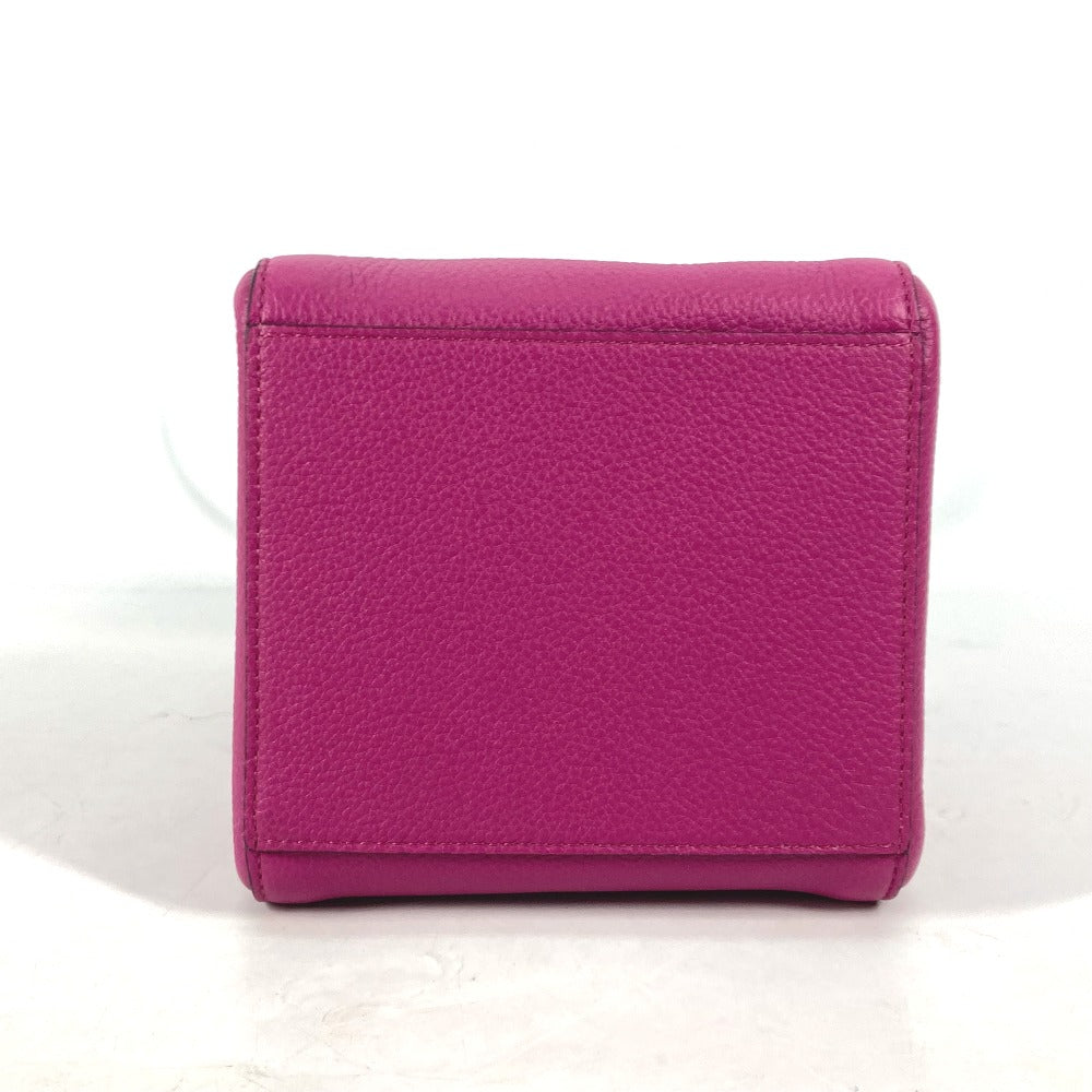 FENDI 8BS083 ORIGAMI MINI オリガミミニ スモール 肩掛け ショルダーバッグ レザー レディース パープル