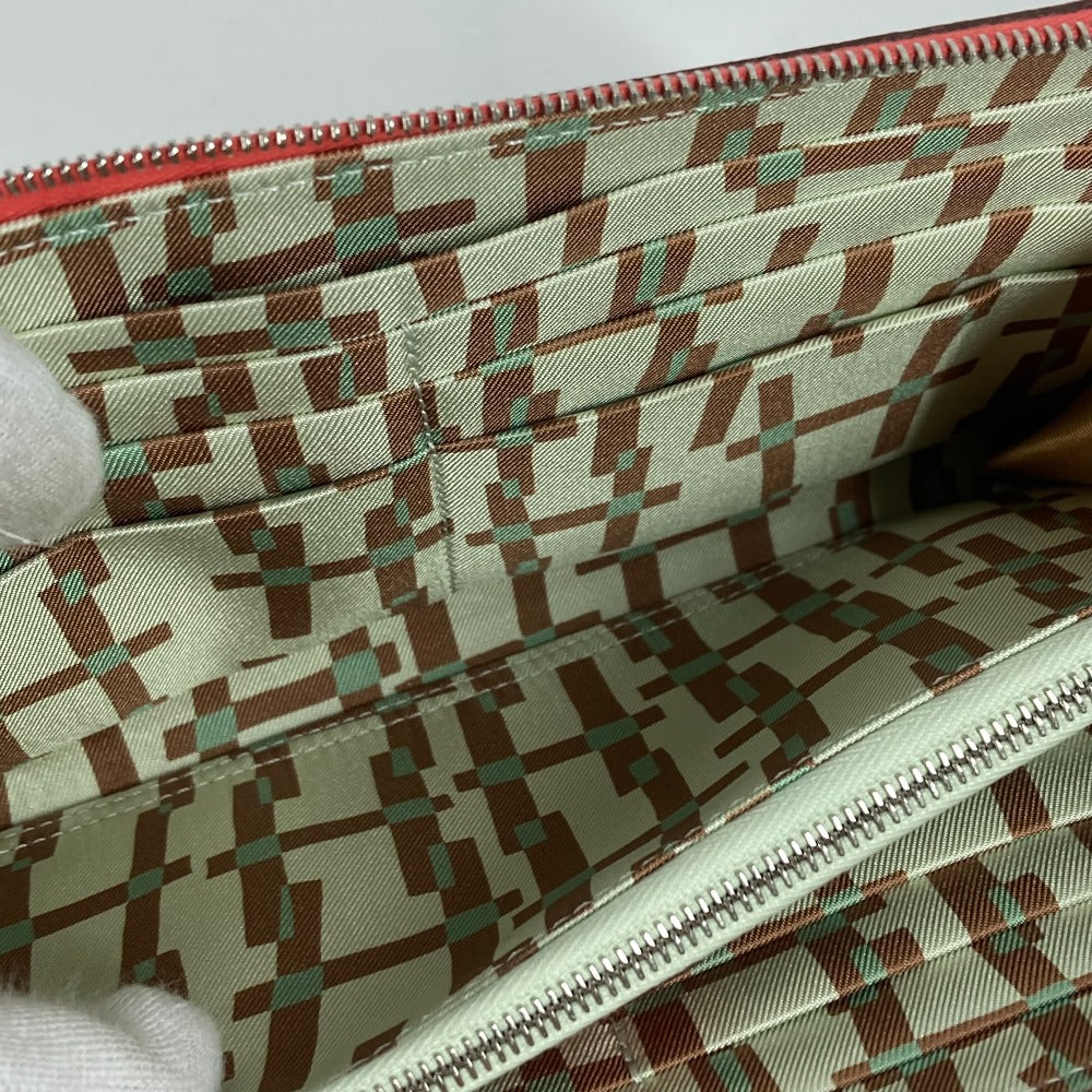HERMES アザップロング シルクイン ラウンドファスナー 長財布 エプソン レディース ローズテキサス ピンク