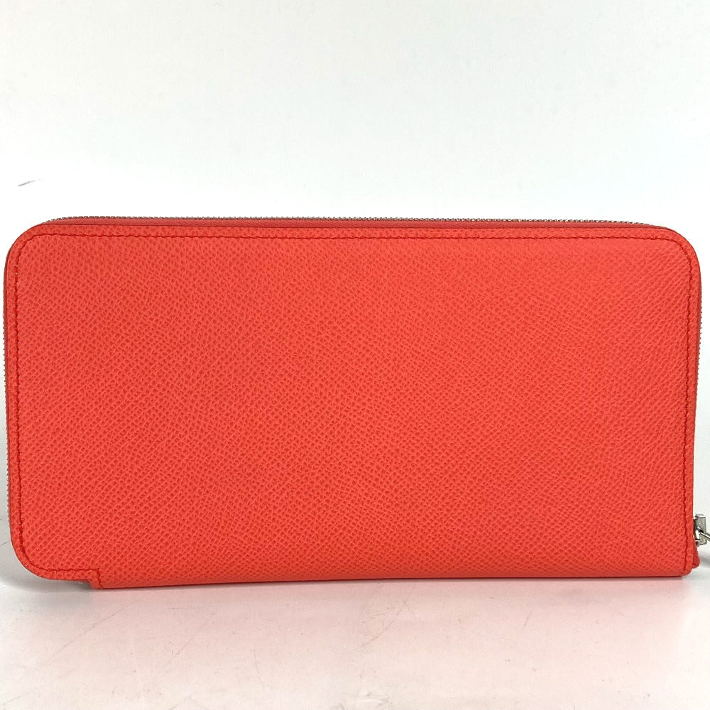 HERMES アザップロング シルクイン ラウンドファスナー 長財布 エプソン レディース ローズテキサス ピンク