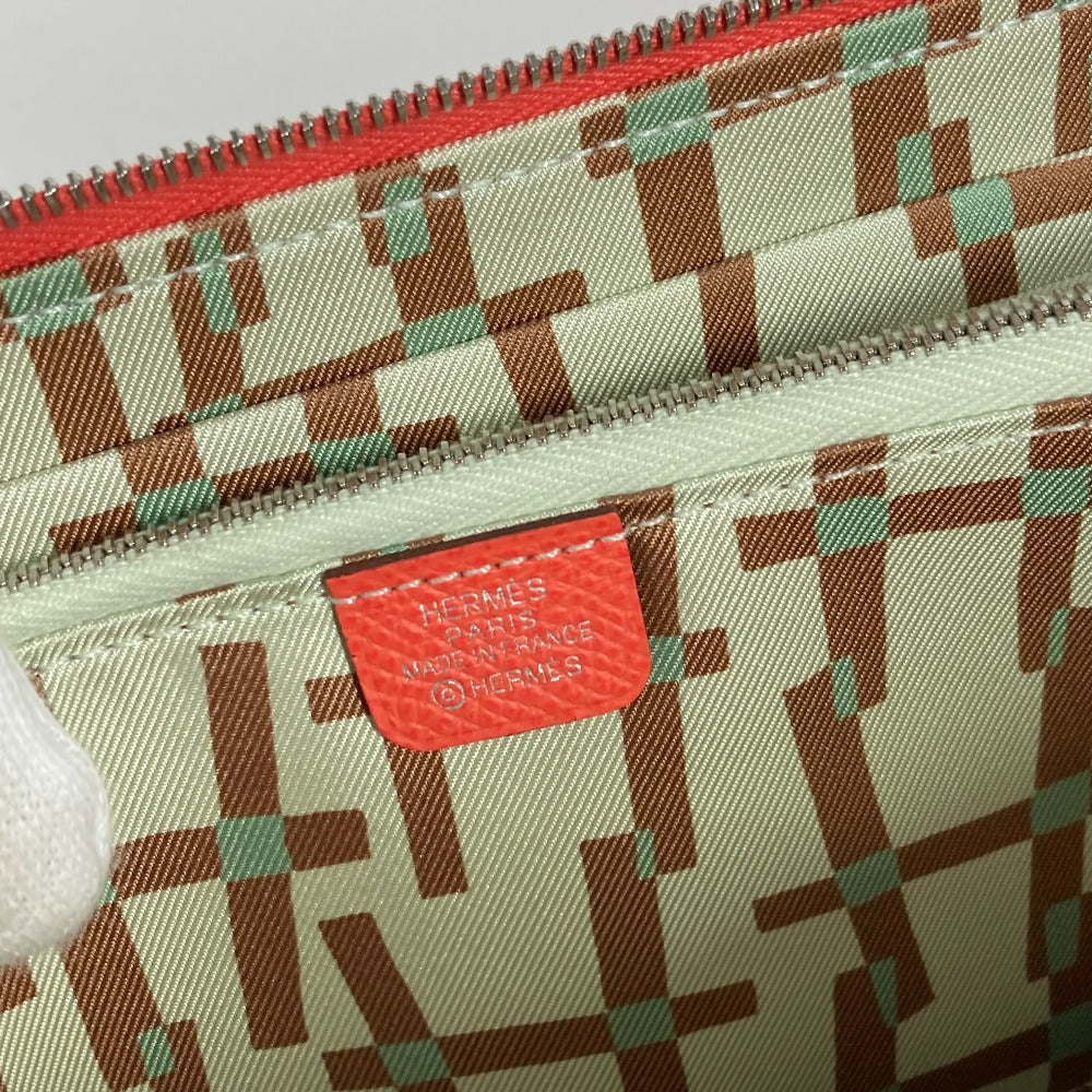 HERMES アザップロング シルクイン ラウンドファスナー 長財布 エプソン レディース ローズテキサス ピンク